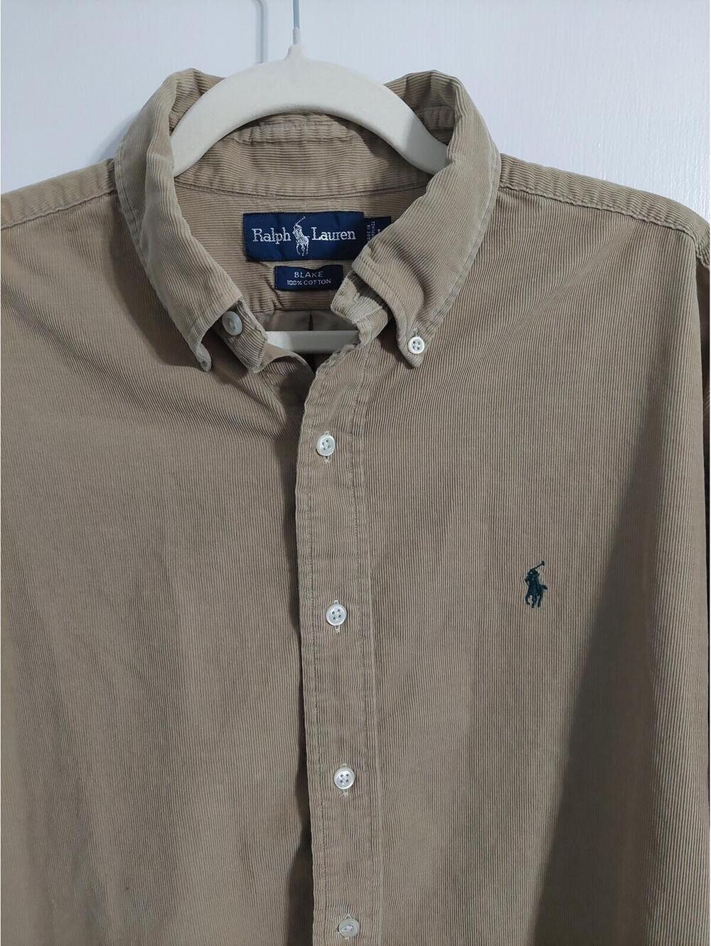 Ralph Lauren Classic Khaki Button-Down Shirt